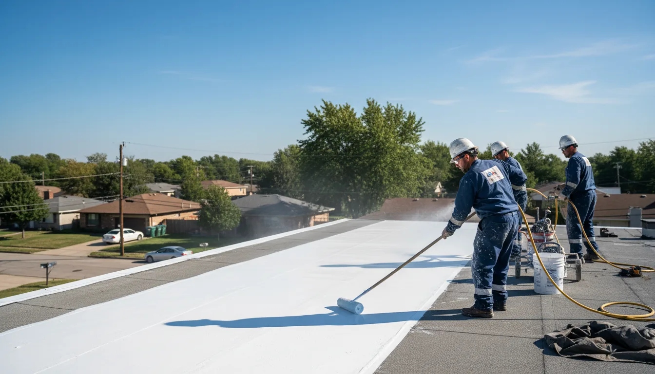 Commercial roof coating in Steward, IL near me